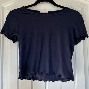 Moa Moa Navy Blue Shirt Womens Large